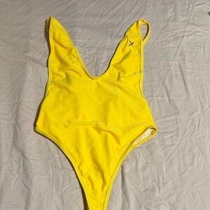 Boutine LA Yellow Retro One-Piece Swimsuit